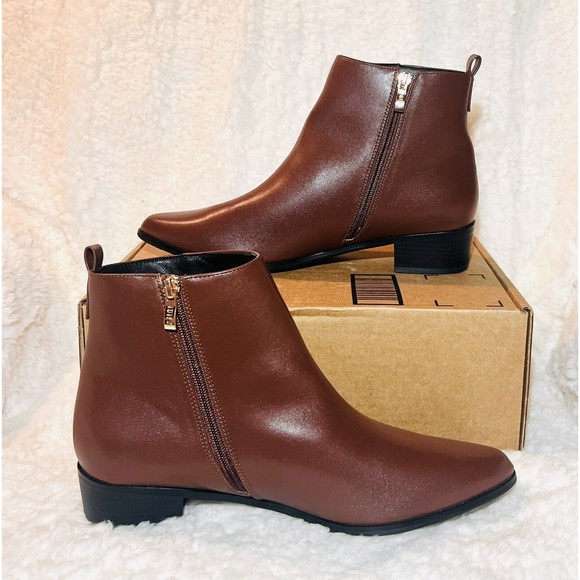 IDIFU Women's Romy Classic Pointed Toe Ankle Boots Side Zipper Booties - Size 11 - Picture 3 of 6